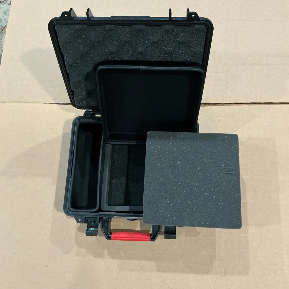 Black Protective Camera Case with Red Handle